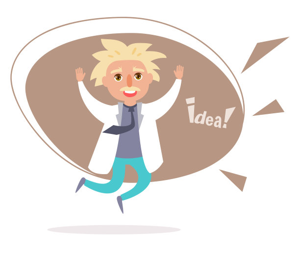 科学家。向量。卡通。孤立的图片下载