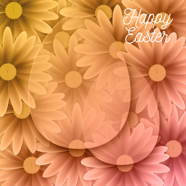 快乐的复活节背景与装饰蛋图片下载