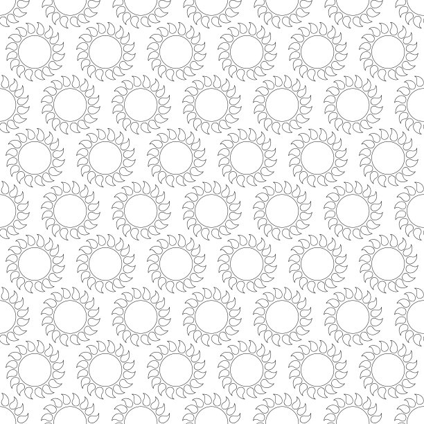 抽象复古无缝背景与曼荼罗装饰。图片下载