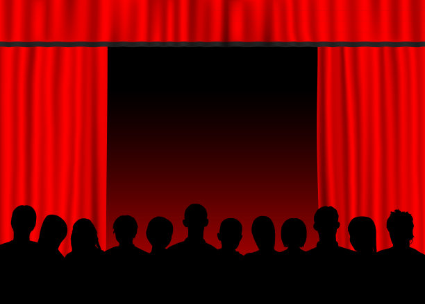 红色的窗帘图片下载