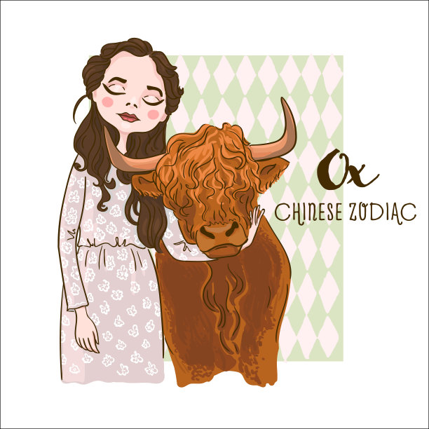 美丽的女孩与牛图片下载