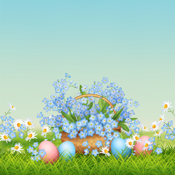 向量复活节景观图片下载