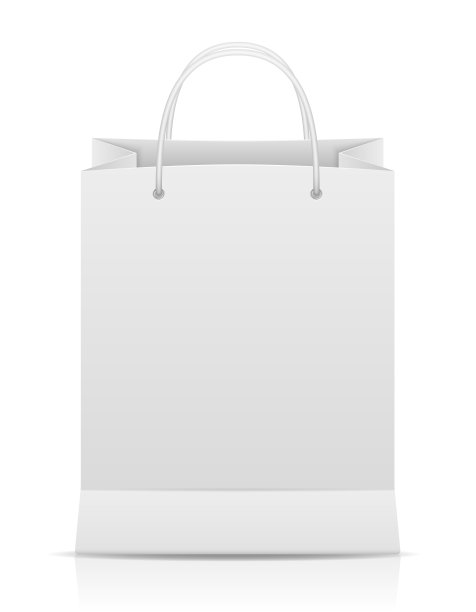 白纸购物袋股票矢量插图图片下载