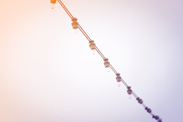 背景与一个花环的灯泡图片下载