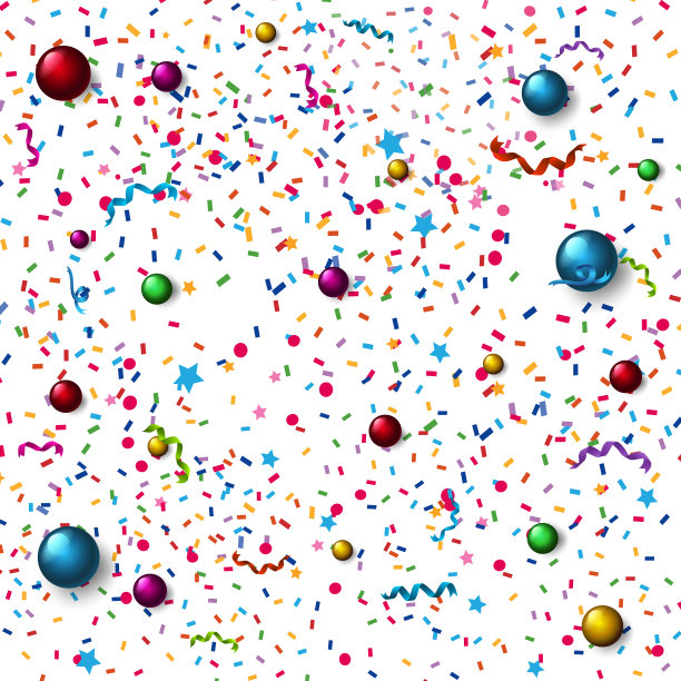 无缝背景与五彩纸屑图片下载