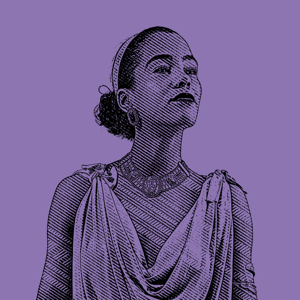 雕刻一个混血年轻女子的肖像图片下载