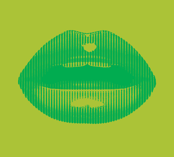 近距离雕刻一个女人的张开的嘴和嘴唇图片下载