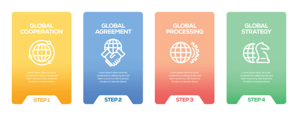 全球商业信息图设计模板图片下载