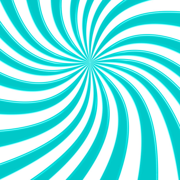 股票插图-蓝色扭曲的阳光中心，空白拷贝空间，3D插图。图片下载