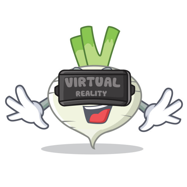用虚拟现实萝卜卡通造型的吉祥物图片下载