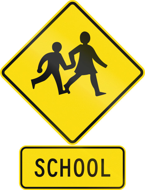 新西兰的路标装配-学校图片下载