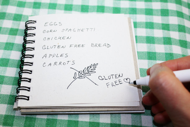 没有麸质饮食的购物清单上写着无麸质图片下载