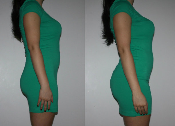 自制的，业余的俯卧撑内裤测试。从侧面看一些女性身体前后的照片。没有后期处理。提裤器，巴西效果，衬垫内衣。图片下载