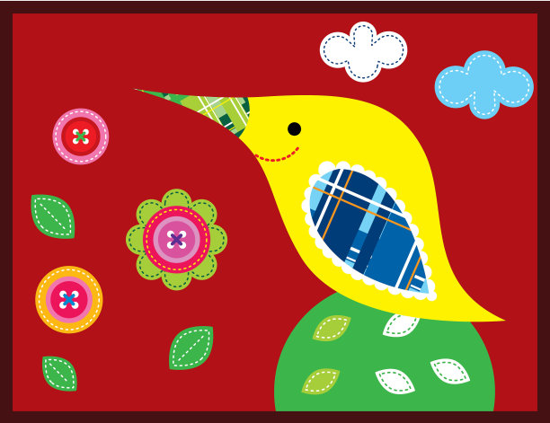 美丽的鸟园载体图片下载