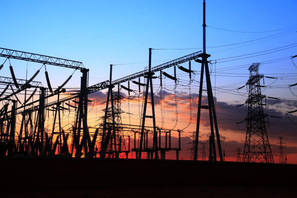 晚上变电站图片下载