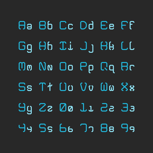 规则字母表集-排版系列图片下载