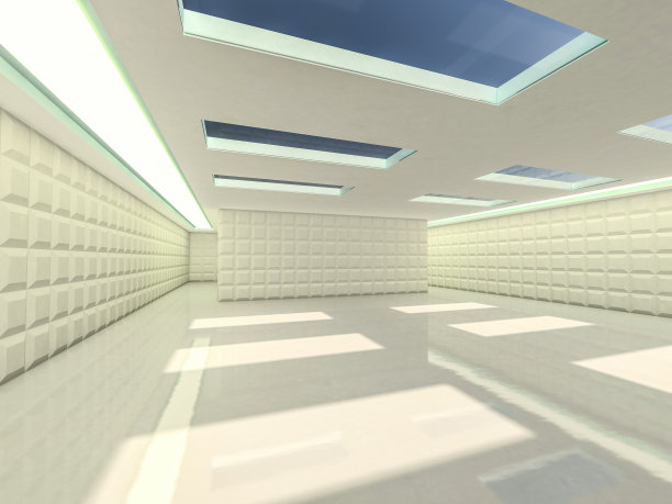 抽象的现代建筑背景。三维渲染图片下载