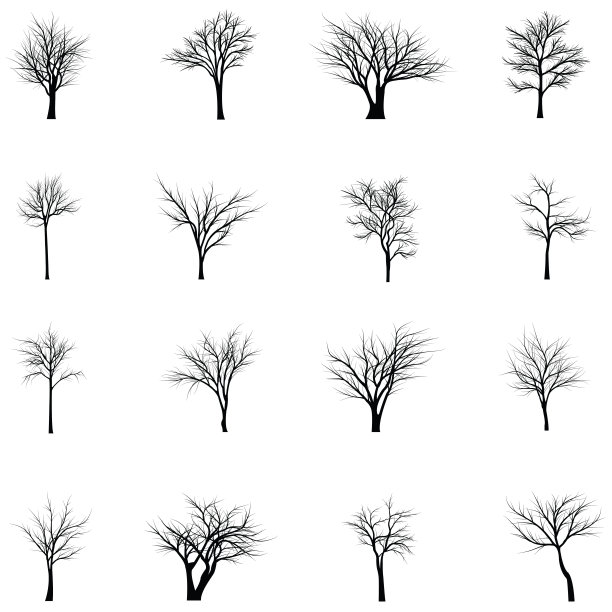 收集树木的剪影图片下载