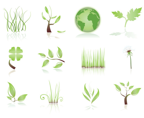 自然概念图标集图片下载