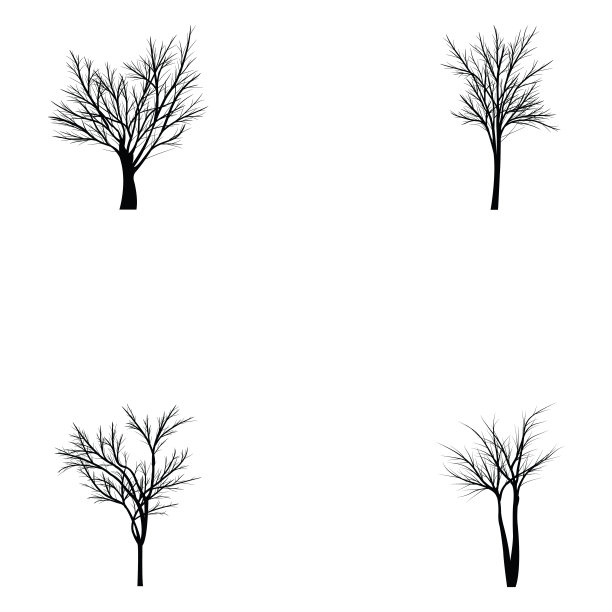 收集树木的剪影图片下载