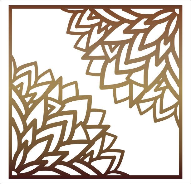 矢量激光切割面板。装饰板抽象图案模板。室内设计模板，布局，婚礼请柬，砂砾卡，信封，装饰艺术品等。图像适用于雕刻、印刷、刻字机切割、激光切割图片下载