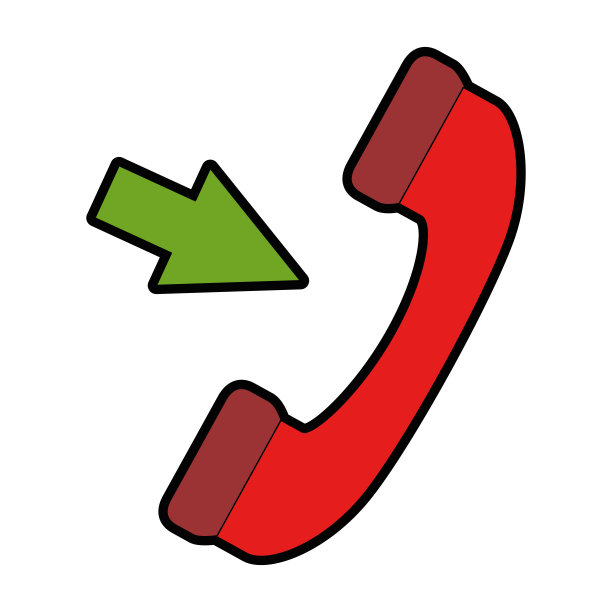 带箭头的电话服务图片下载