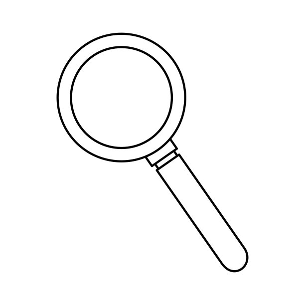 放大镜孤立图标图片下载