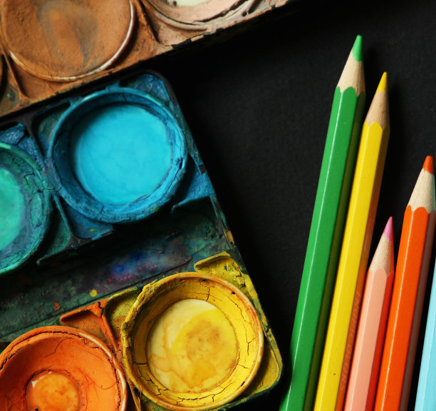 一套彩色颜料图片下载