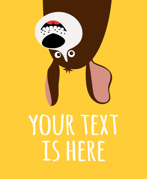 卡片上有有趣的卡通狗图片下载