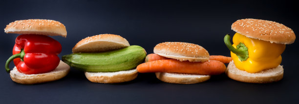 健康的素食汉堡图片下载