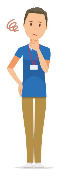 一名佩戴名牌的男性员工遇到了麻烦图片下载