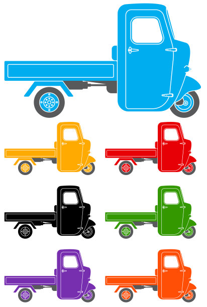 汽车卡车矢量符号图片下载