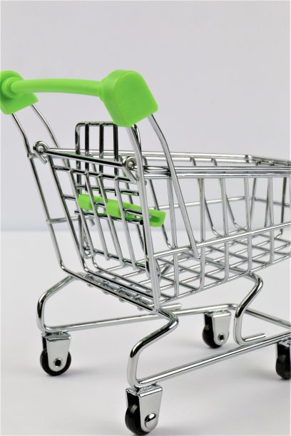 一个孤立的购物车的概念图像图片下载