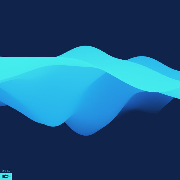 三维波浪背景。动态效果。抽象的矢量图。设计模板。现代模式。图片下载