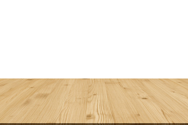 透视复古木材孤立在白色背景上图片下载