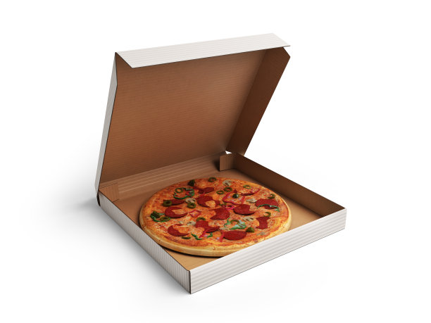美味的意大利披萨在dox 3d渲染在白色图片下载