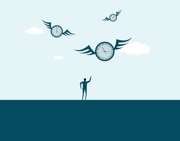 矢量插图，飞的时间，追求和理想图片下载