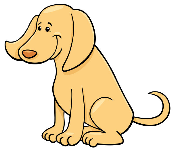 可爱的快乐的狗卡通人物图片下载