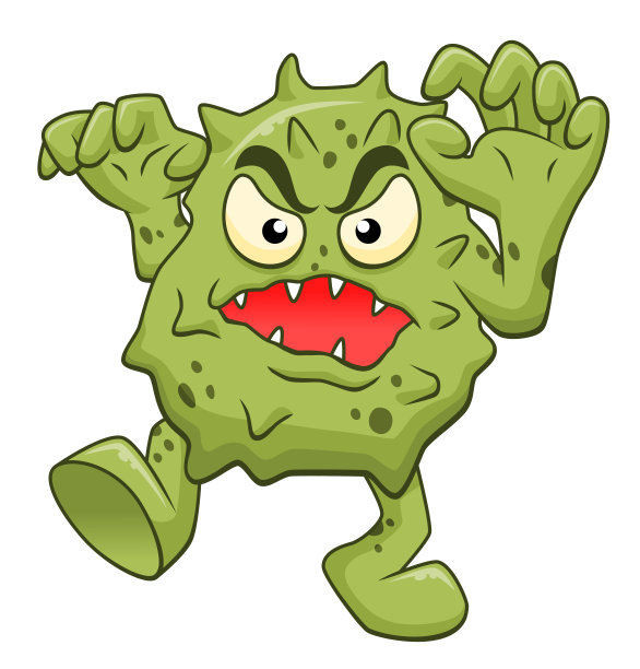 卡通可怕的微生物图片下载