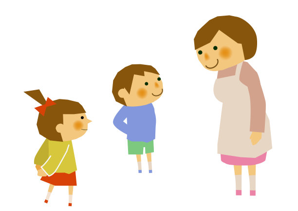 母亲和孩子的插图。母亲和孩子的形象。育儿剪贴画。托儿所剪辑艺术。图片下载