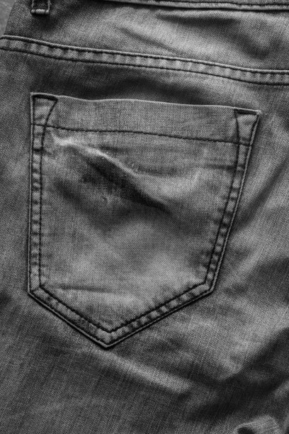黑色牛仔布口袋背景图片下载