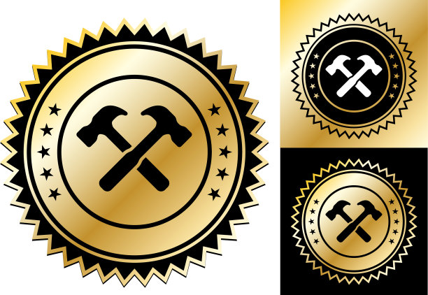 两条交叉的锤子。图片下载