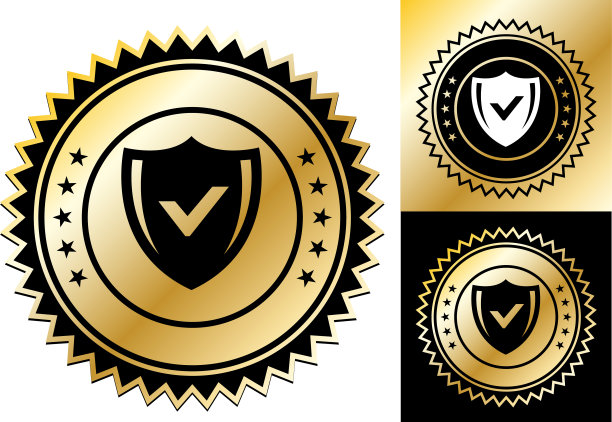 带有Checkmark的防护盾。图片下载