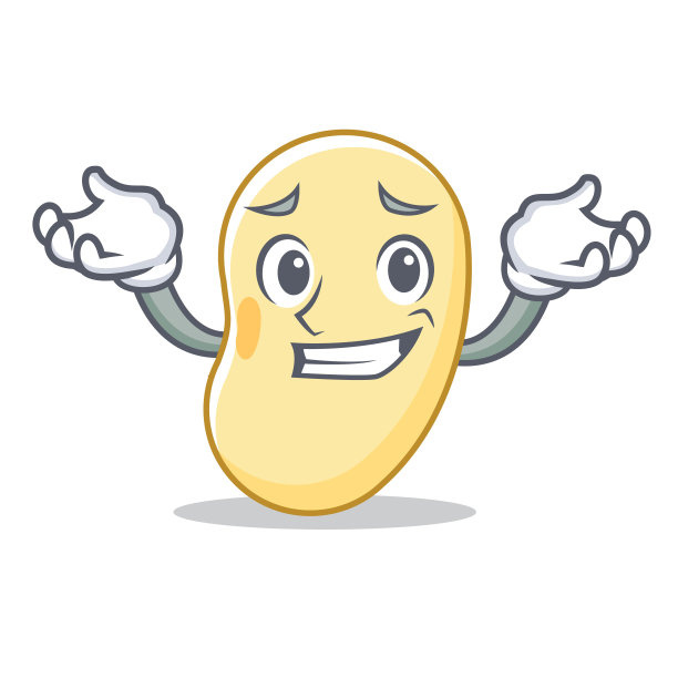 咧嘴笑的豆豆卡通人物图片下载