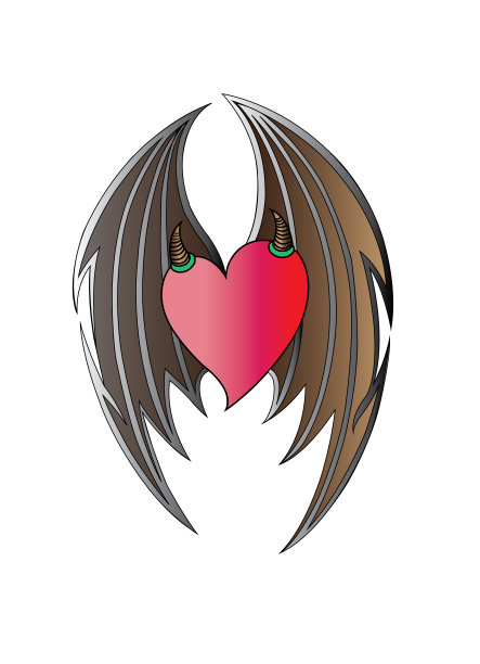 艺术翅膀魔鬼的心。图片下载