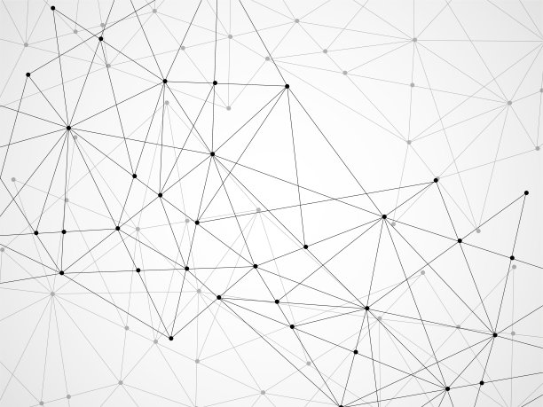 抽象的几何背景与连接的点和线图片下载