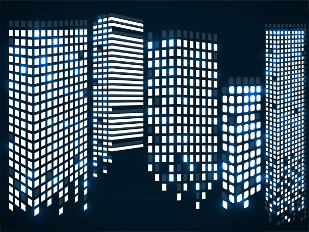 城市的摩天大楼。轮廓的大城市图片下载