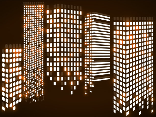 城市的摩天大楼。轮廓的大城市图片下载