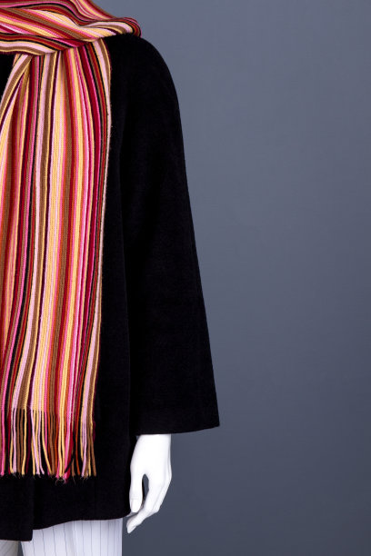 女性外套和围巾，拷贝空间。图片下载