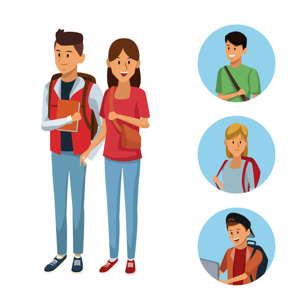 青年学生卡通图片下载